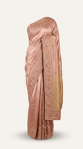 Rose Gold Embroidered Silk Saree
