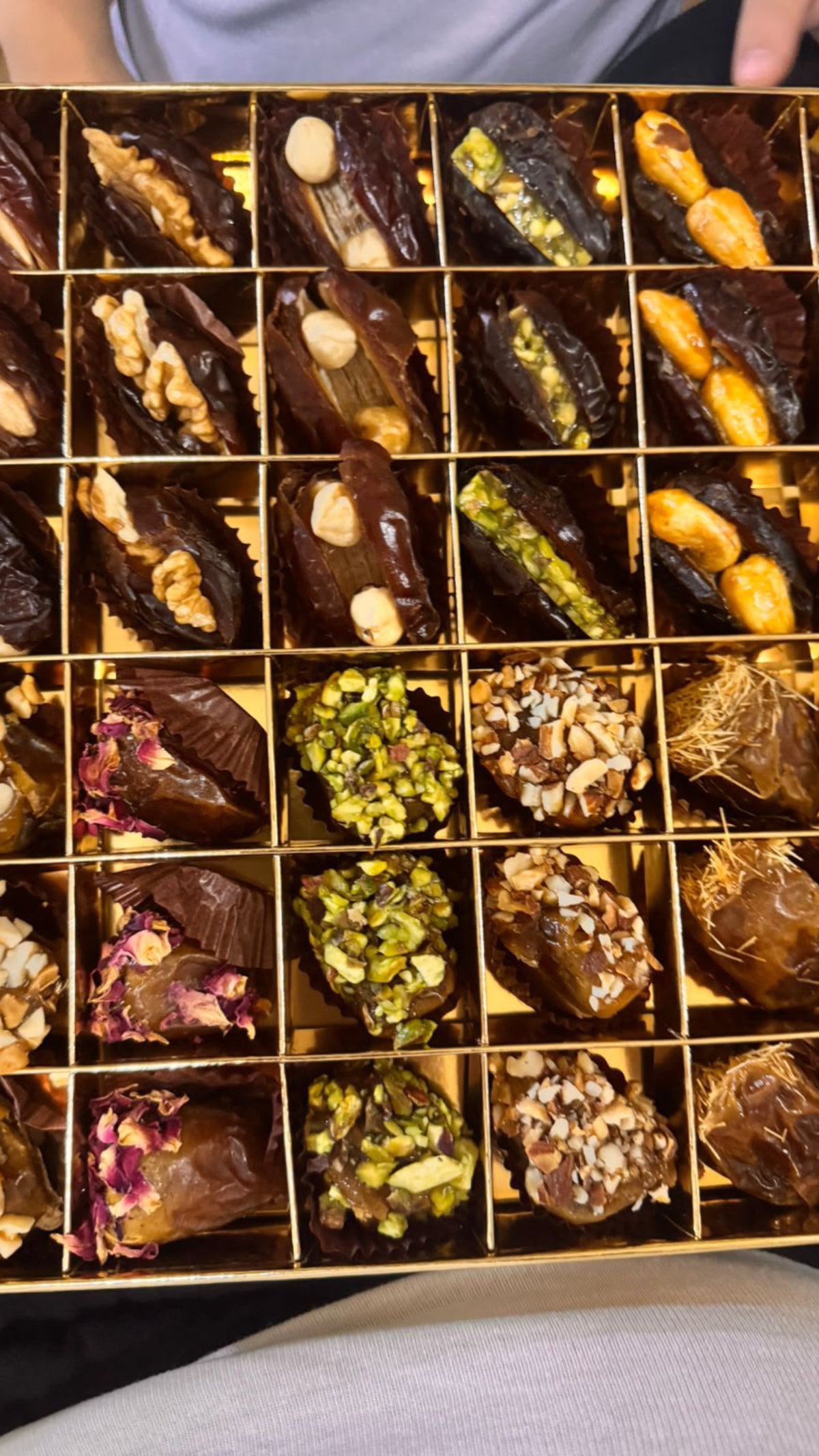 Assorted Stuffed Dates Gift Box - close-up
