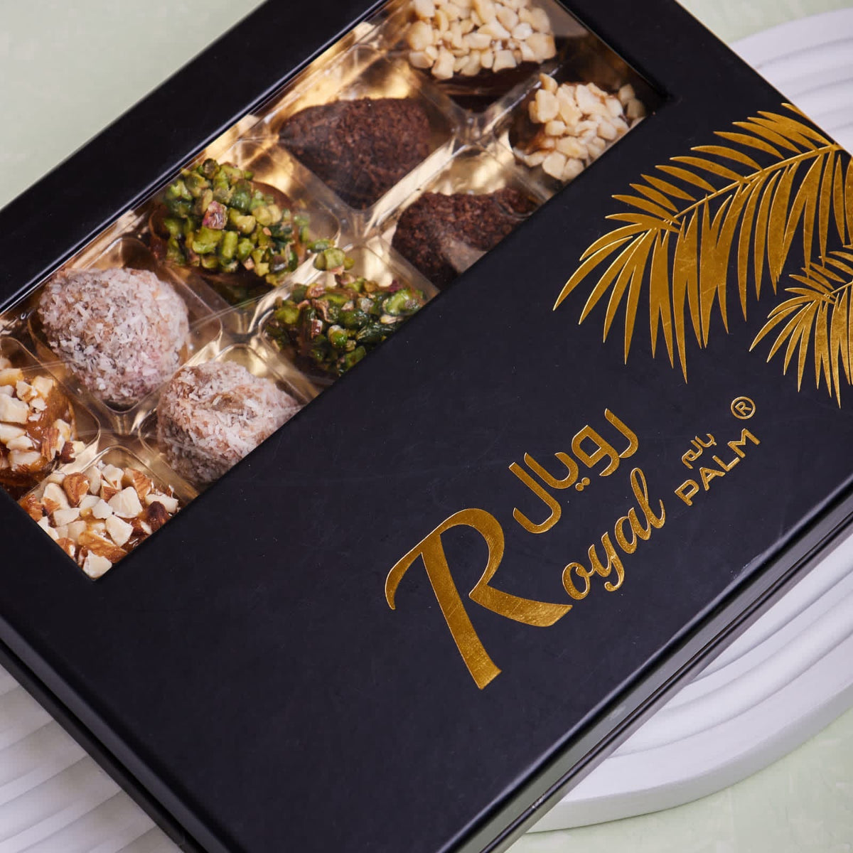 Dates & Nuts Gift Box - Black & Gold