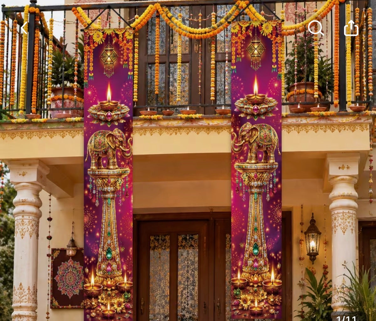Magenta Diya Banners