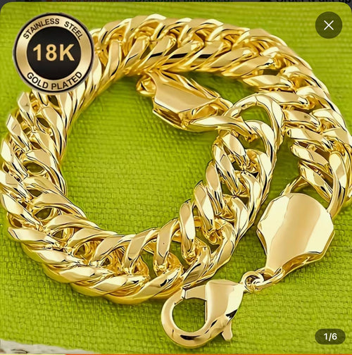 18K Gold-Plated Cuban Link Bracelet
