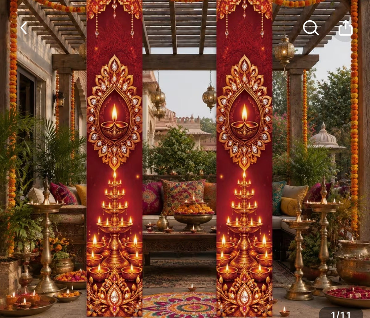 Red Diya Banners